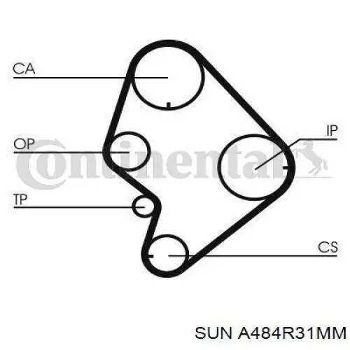 Ремень ГРМ A484R31MM SUN