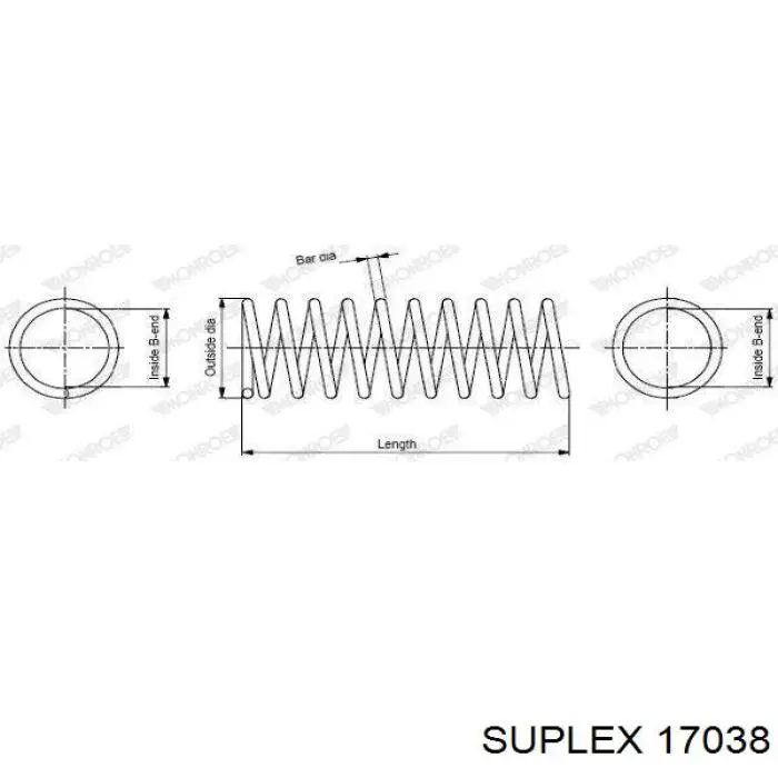 Пружина амортизатора Suplex 17038 цена, от 26.32 USD