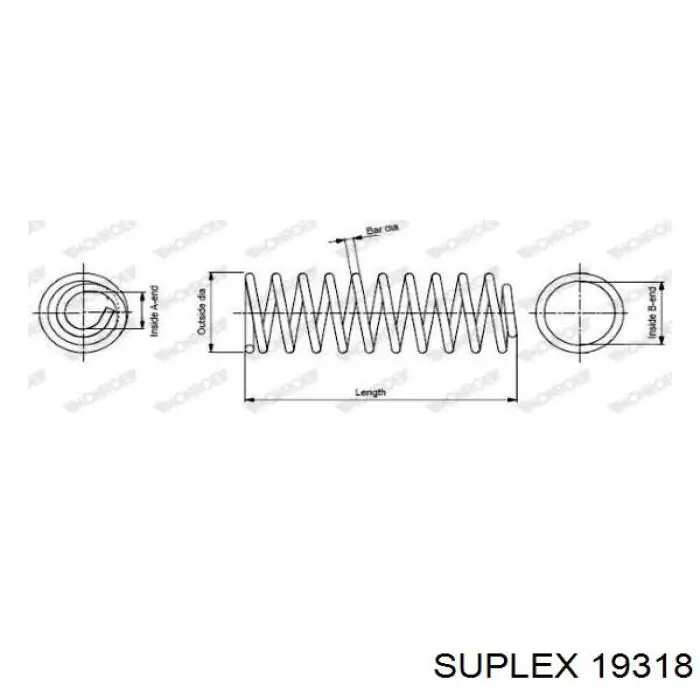 Задняя пружина 19318 Suplex