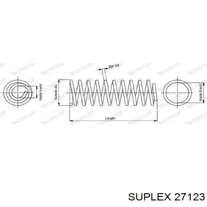 Пружина амортизатора передняя Suplex 27123 цена, от 27.34 USD