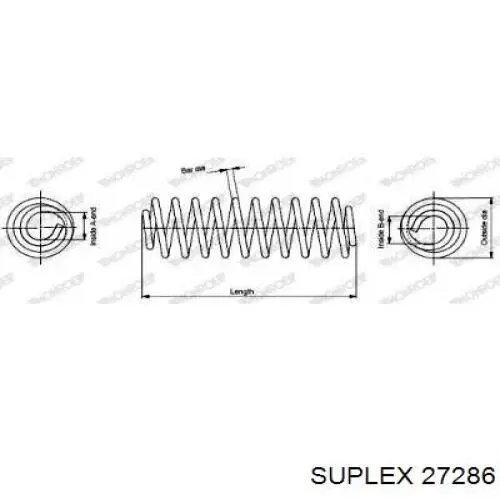 Пружина амортизатора передняя Suplex 27286 цена, от 44.70 USD