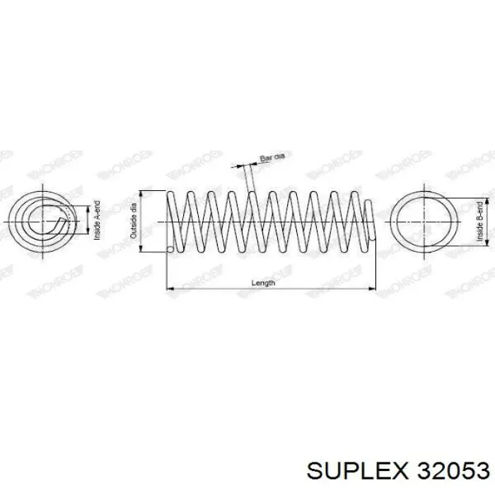 Передняя пружина 32053 Suplex