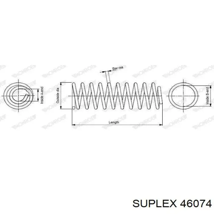 Пружина амортизатора передняя Suplex 46074 цена, от 28.57 USD