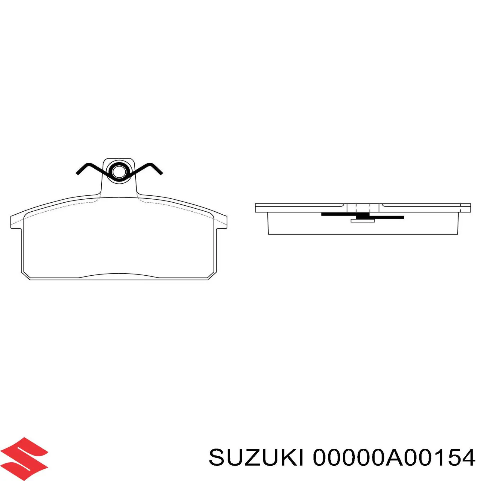 Передние тормозные колодки 00000A00154 Suzuki