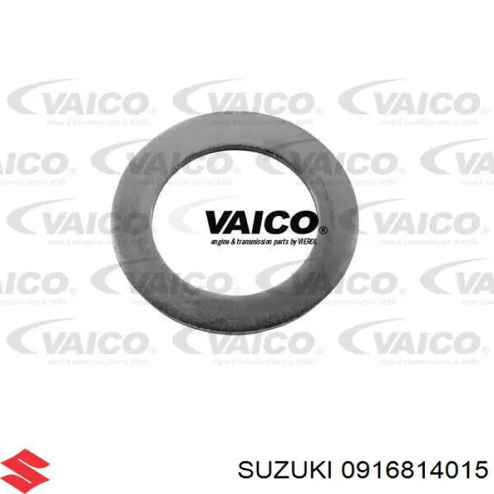 Junta, tapón roscado, colector de aceite 0916814015 Suzuki