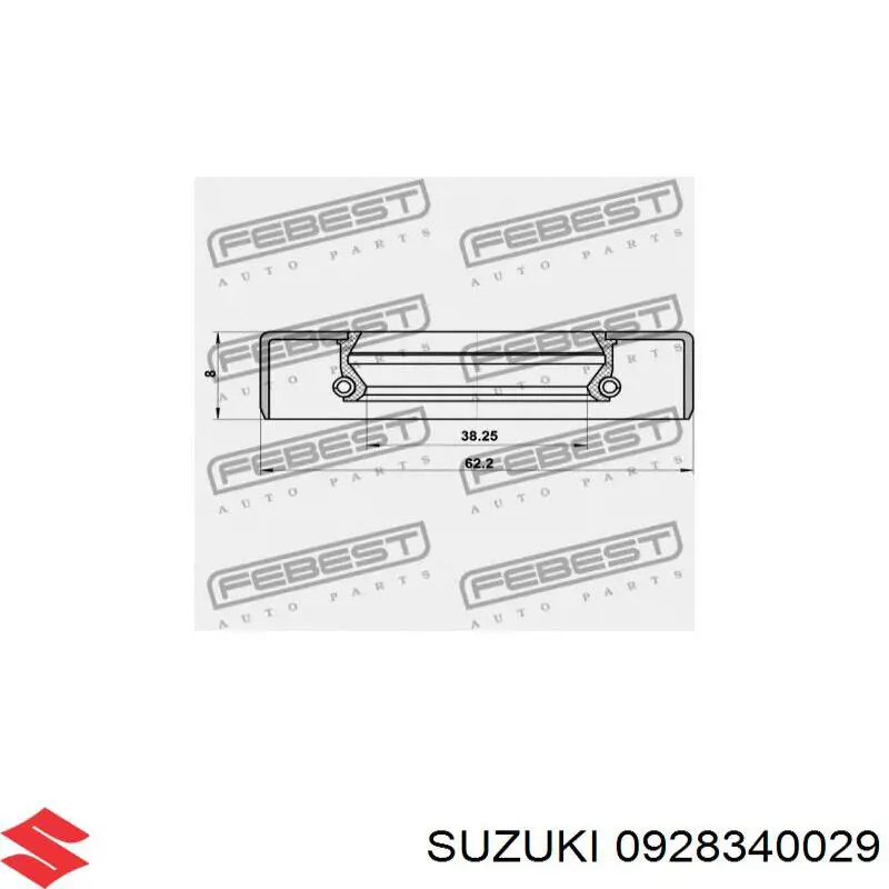 Правый сальник полуоси 0928340029 Suzuki