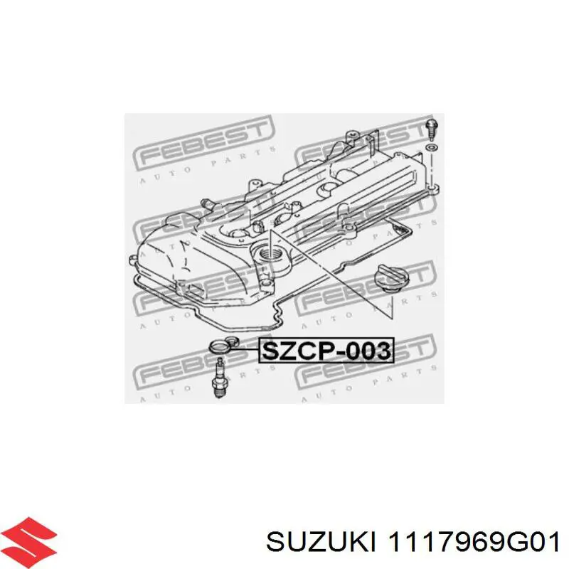 Junta anular, cavidad bujía 1117969G01 Suzuki