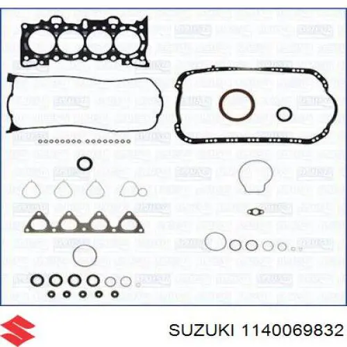 Комплект прокладок двигателя полный SUZUKI 1140069832