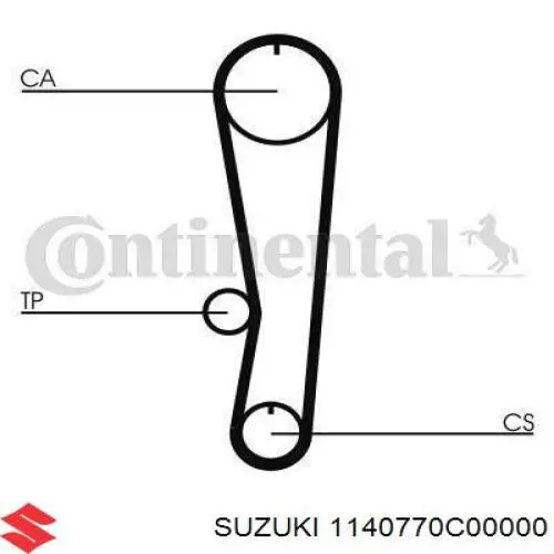 Ремень ГРМ 1140770C00000 Suzuki