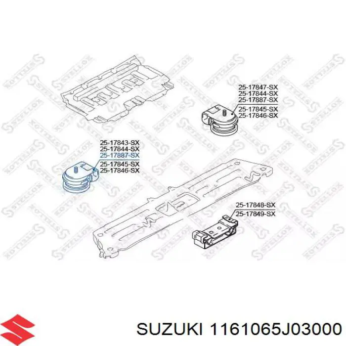 1161065J03000 Suzuki подушка (опора двигателя левая/правая)