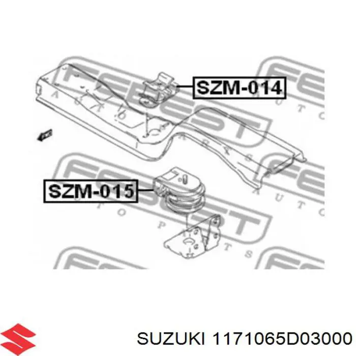 Задняя опора двигателя Suzuki 1171065D03000 цена, от 20.27 USD