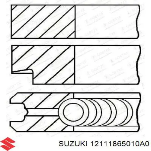 Поршень (комплект на мотор), STD на Suzuki Swift I 