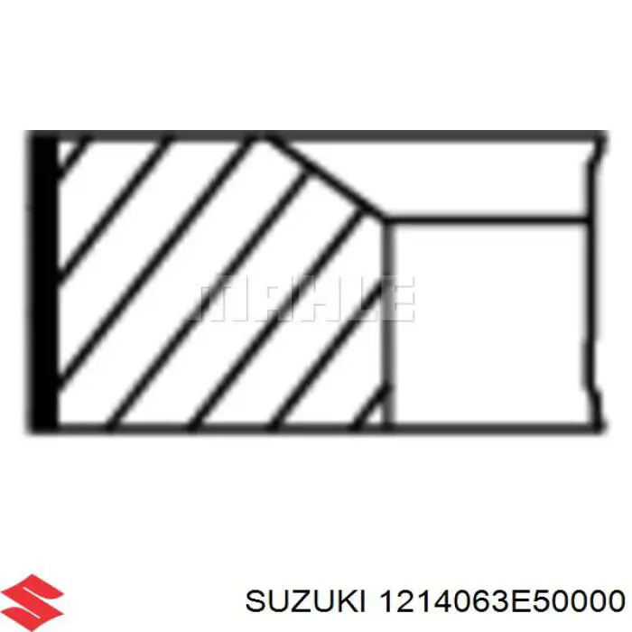 1214063E50 Suzuki кольца поршневые на 1 цилиндр, std.