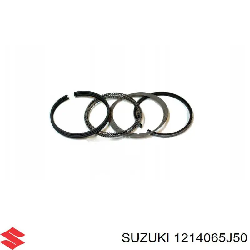 Кольца поршневые на 1 цилиндр, 2-й ремонт (+0,50) SUZUKI 1214065J50