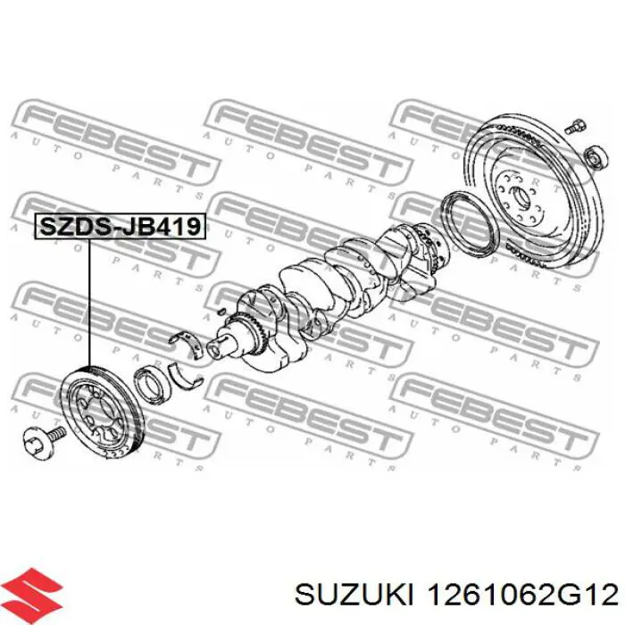 Polea, cigüeñal 1261062G12 Suzuki