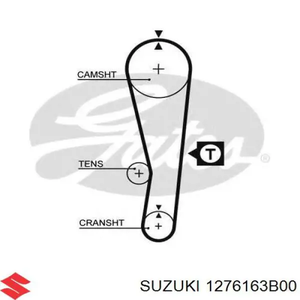 Зубчатый ремень Suzuki 1276163B00 цена, от 7.60 USD