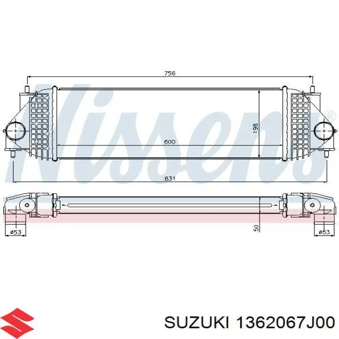 Система охлаждения наддувочного воздуха Suzuki 1362067J00 цена, от 124.32 USD
