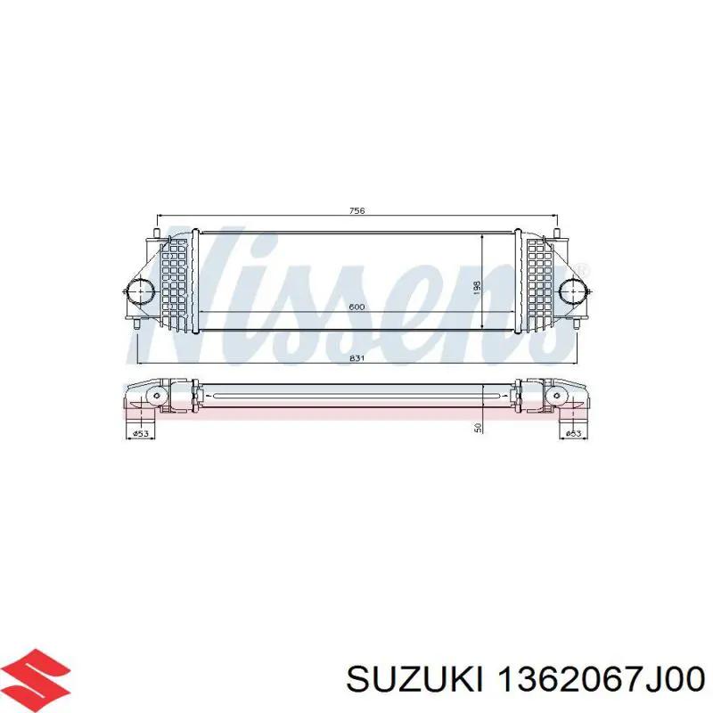 Интеркулер 1362067J00 Suzuki