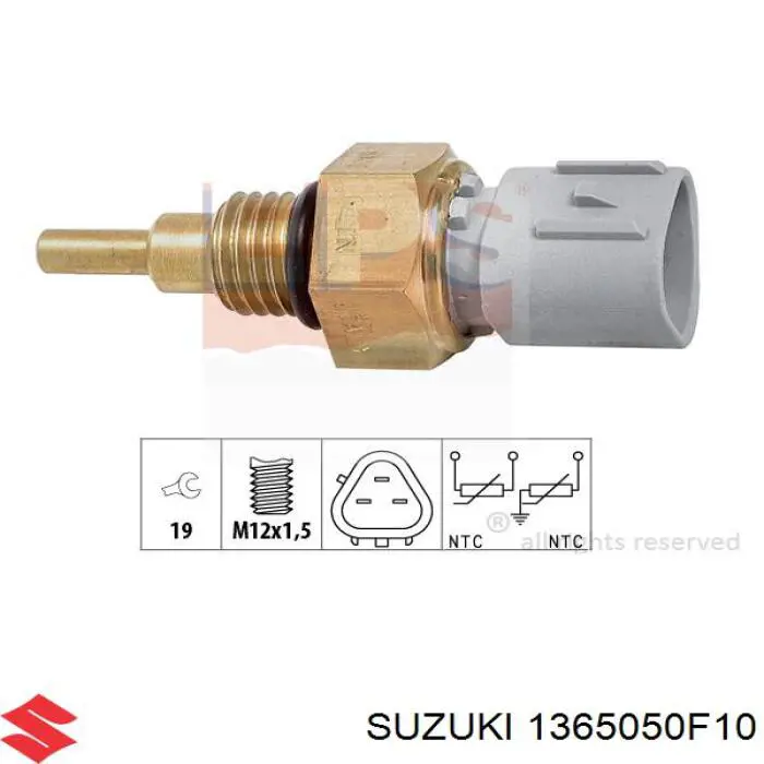 1365050F10 Suzuki датчик температуры охлаждающей жидкости (включения вентилятора радиатора)