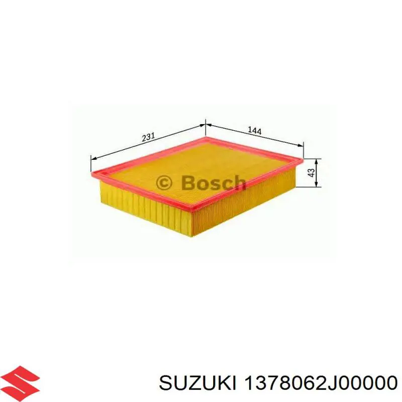 Купить 1378062J00000 Suzuki Автомобильный фильтр воздуха