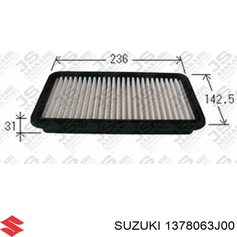 Filtro de aire 1378063J00 Suzuki