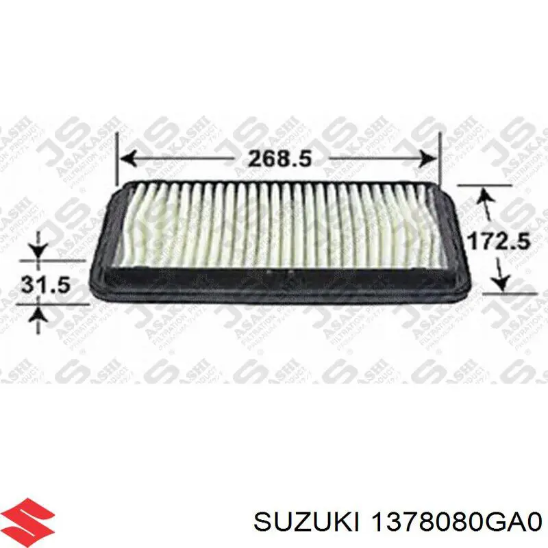 Воздушный фильтр 1378080GA0 Suzuki