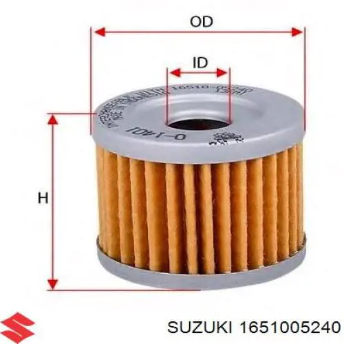 1651005240 Suzuki масляный фильтр