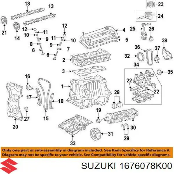 1676078K00 Suzuki 