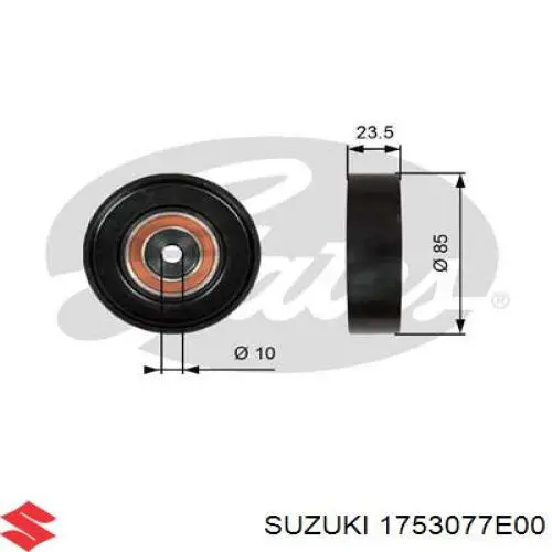 1753077E00 Suzuki Ролик приводного ремня, паразитный