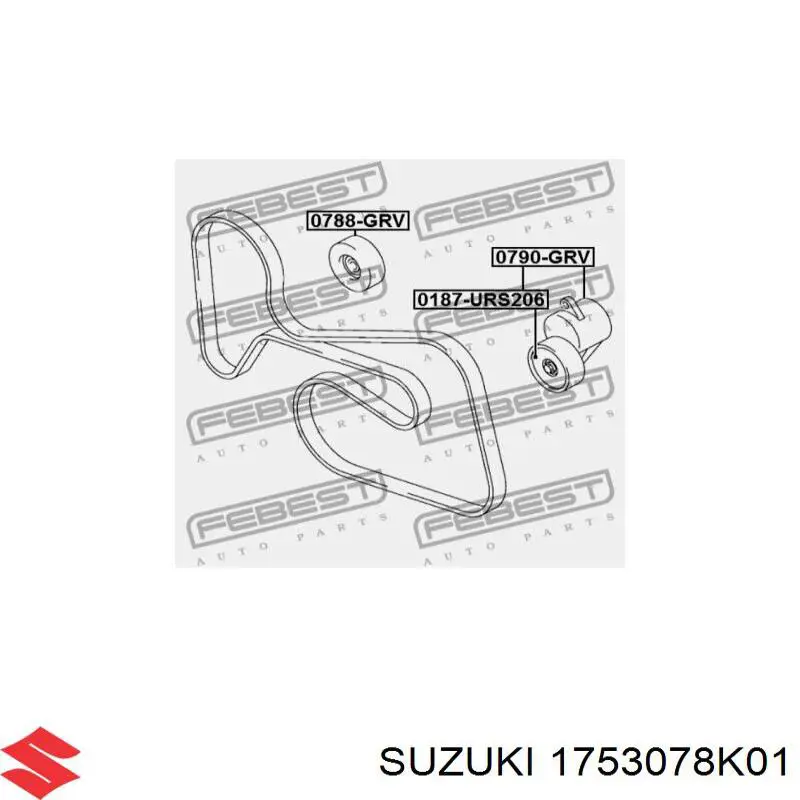 Обводной ролик ремня ГРМ Suzuki 1753078K01 цена, от 35.63 USD