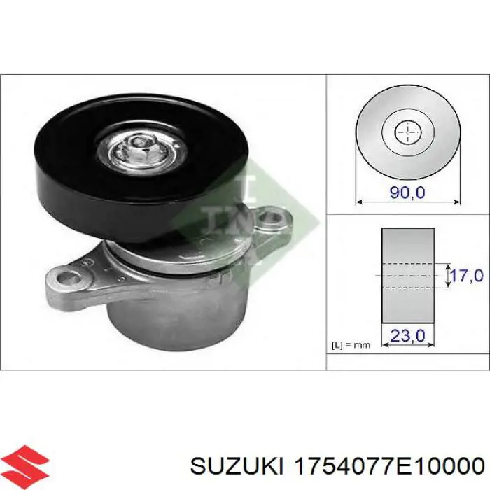 Tensor de correa, correa poli V 1754077E10000 Suzuki