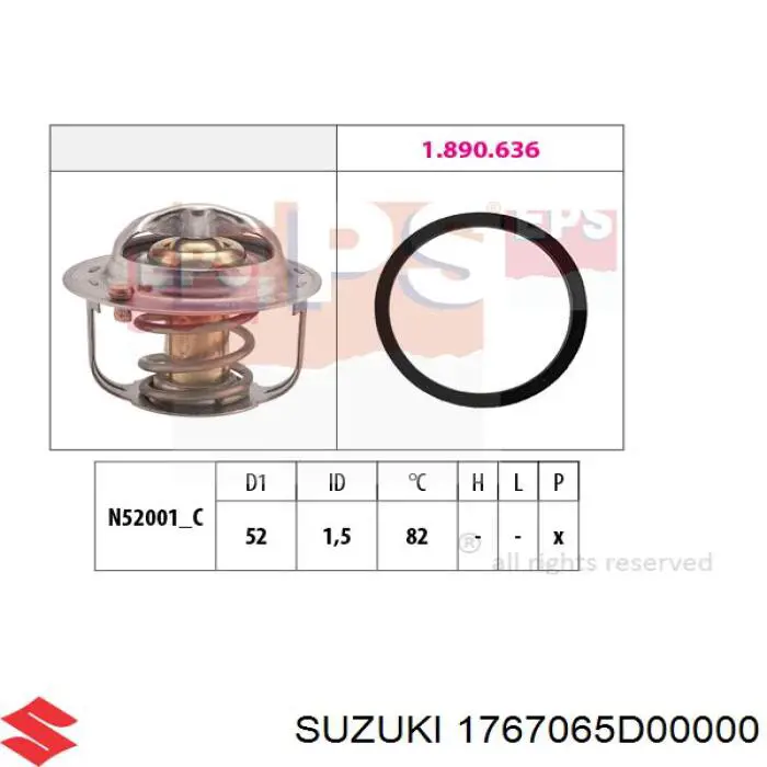 Термостат в корпусе Suzuki 1767065D00000 цена, от 9.66 USD