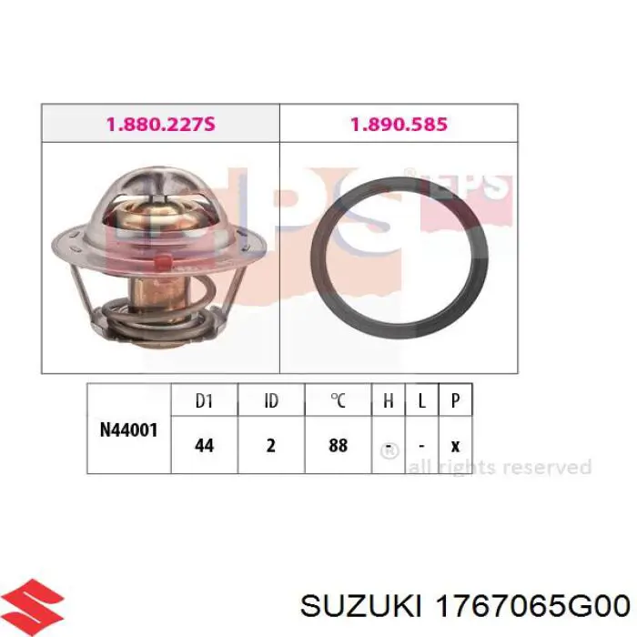 17670-65G00 Suzuki termostato