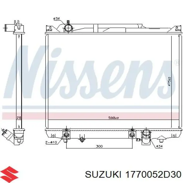 1770052D30 Suzuki радиатор