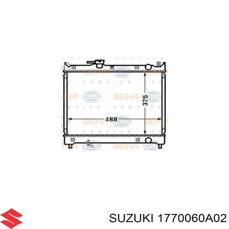 Радиатор 1770060A02 Suzuki