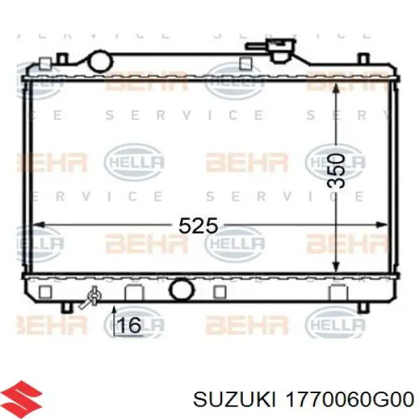 Радиатор охлаждения двигателя Suzuki 1770060G00 цена, от 72.01 USD