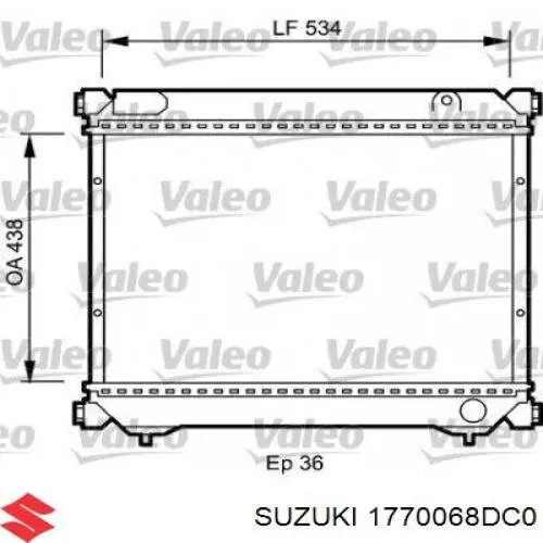 Купить 1770068DC0 Suzuki Радиатор водяной