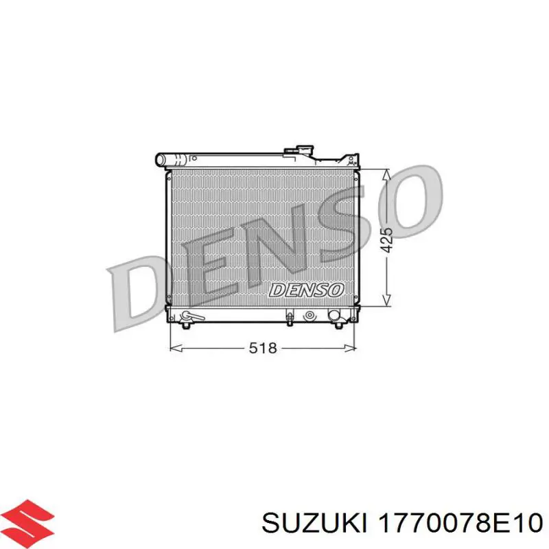 Радиатор охлаждения двигателя Suzuki 1770078E10 цена, от 93.00 USD