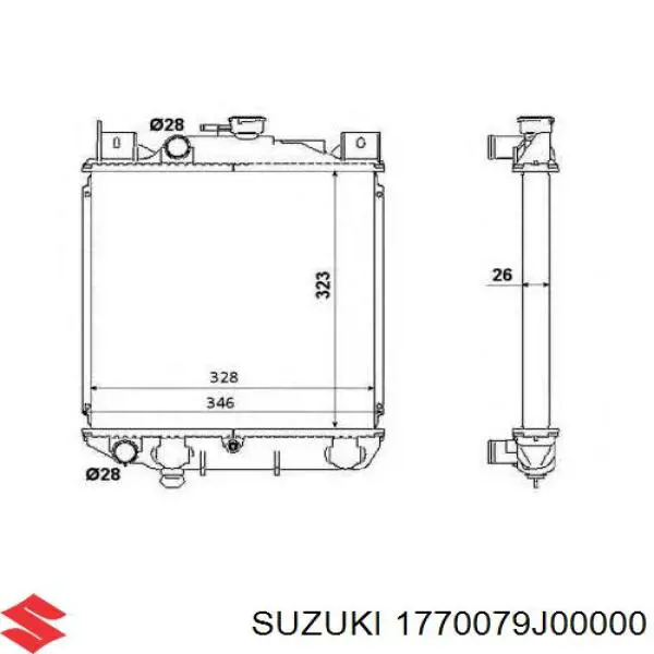 1770079J00000 Suzuki радиатор