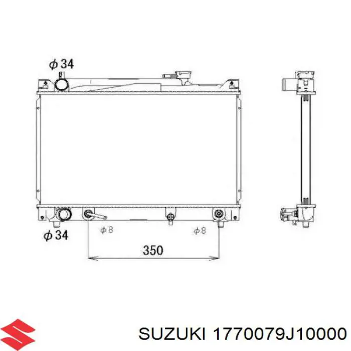 Радиатор 1770079J10000 Suzuki