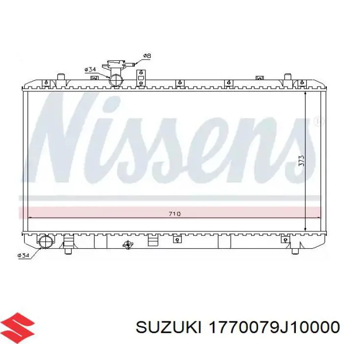 1770079J10000 Suzuki радиатор