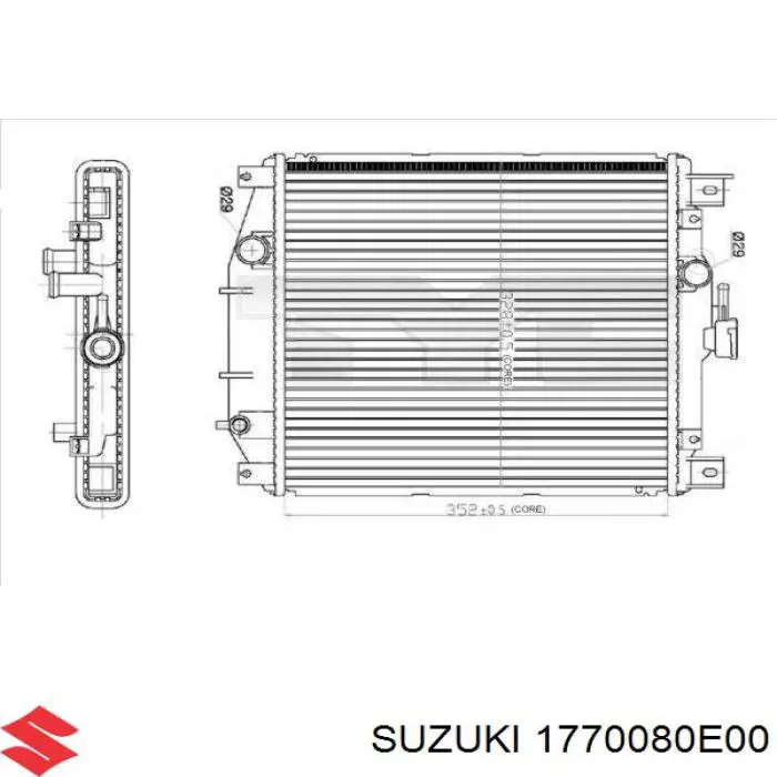 Радиатор 1770080E00 Suzuki