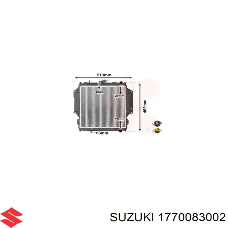 1770083002 Suzuki Радиатор основной