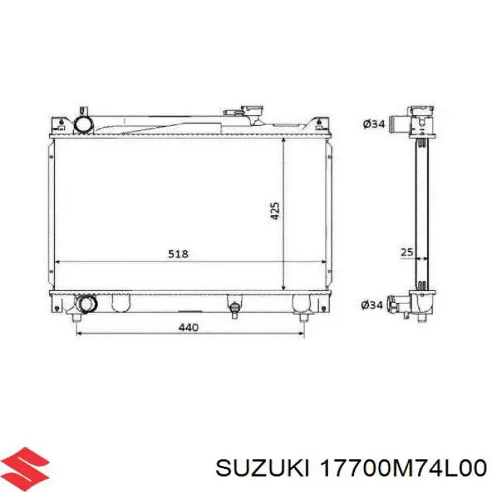 17700M74L00 Suzuki 