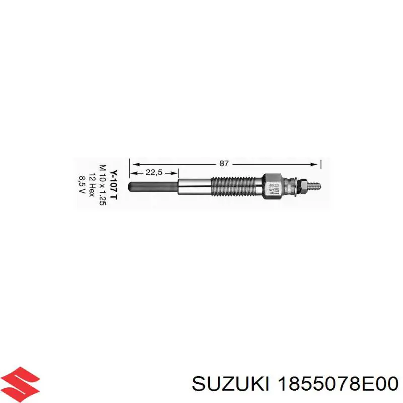 Свеча накала Suzuki 1855078E00