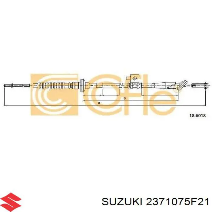 Трос сцепления Suzuki 2371075F21 цена, от 18.90 USD