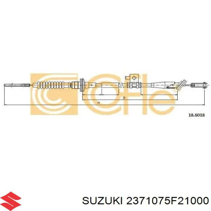 Купить 2371075F21000 Suzuki Трос сцепления