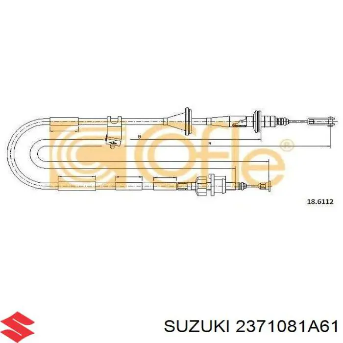 Cable de embrague 2371081A61 Suzuki