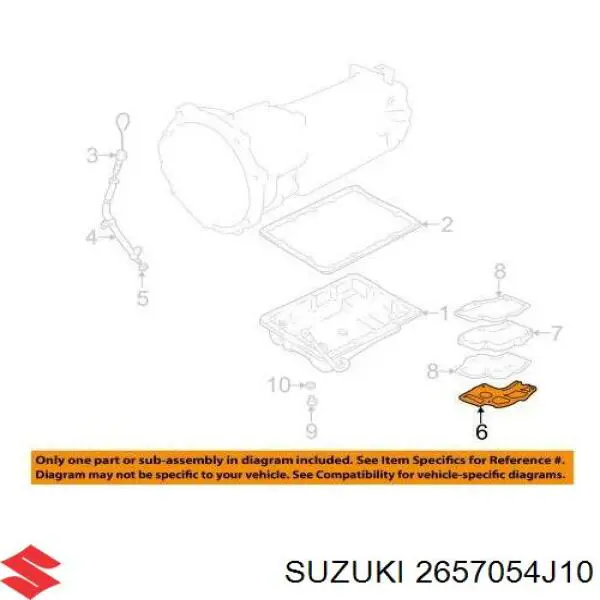 Фильтр коробки автомат Suzuki 2657054J10 цена, от 82.81 USD
