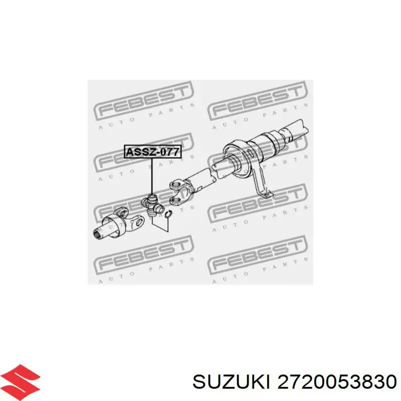 Cruceta de árbol de cardán trasero 2720053830 Suzuki